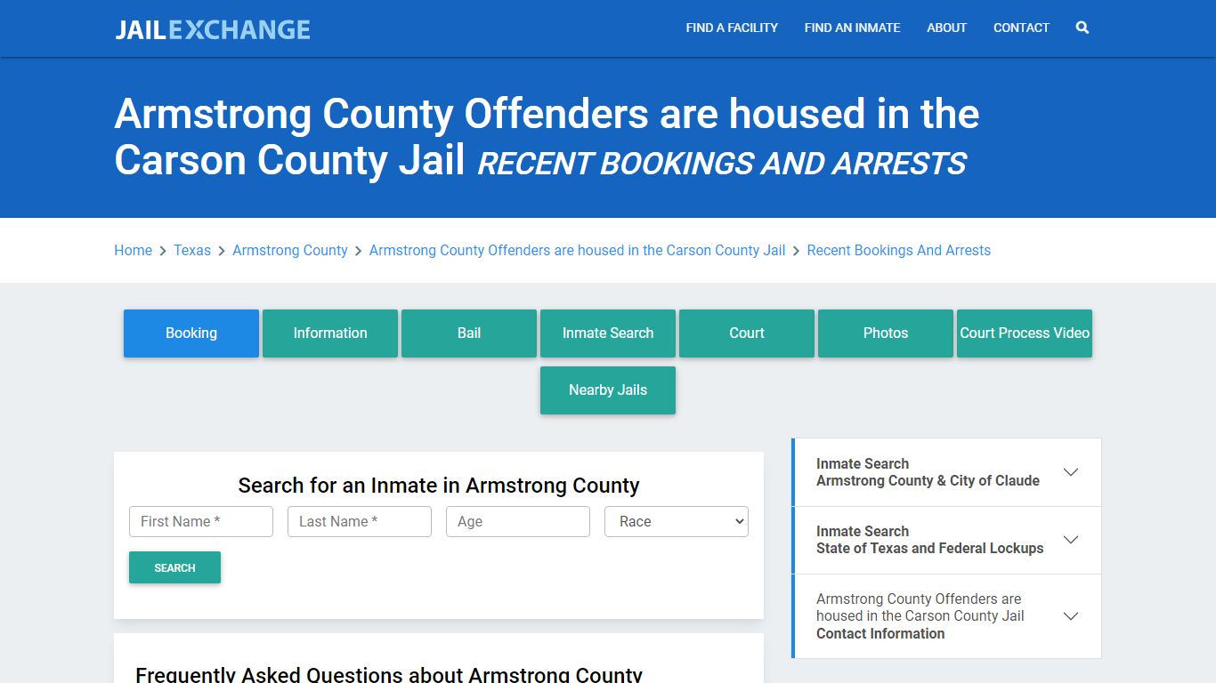 Armstrong County Jail Recent Bookings And Arrests - Jail Exchange